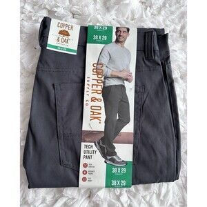 Copper and Oak Supply Co. Men’s Straight Fit Tech Utility Pants 38x29 Gray NWT